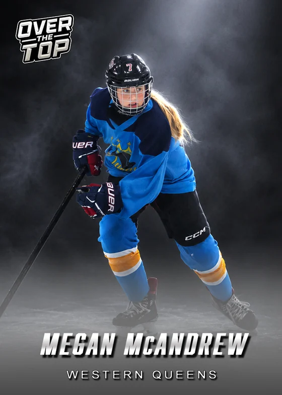 Bell Capital Cup trading card of Megan McAndrew, Western Queens